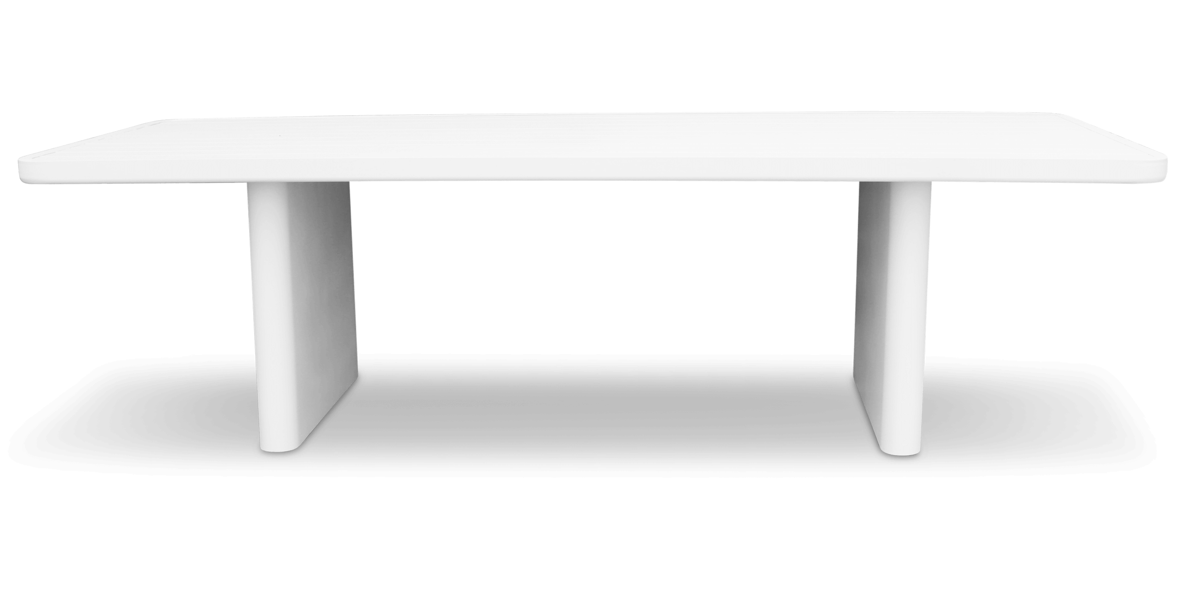 Escape Dining Table in White Aluminium