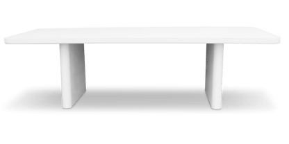 Escape Dining Table in White Aluminium