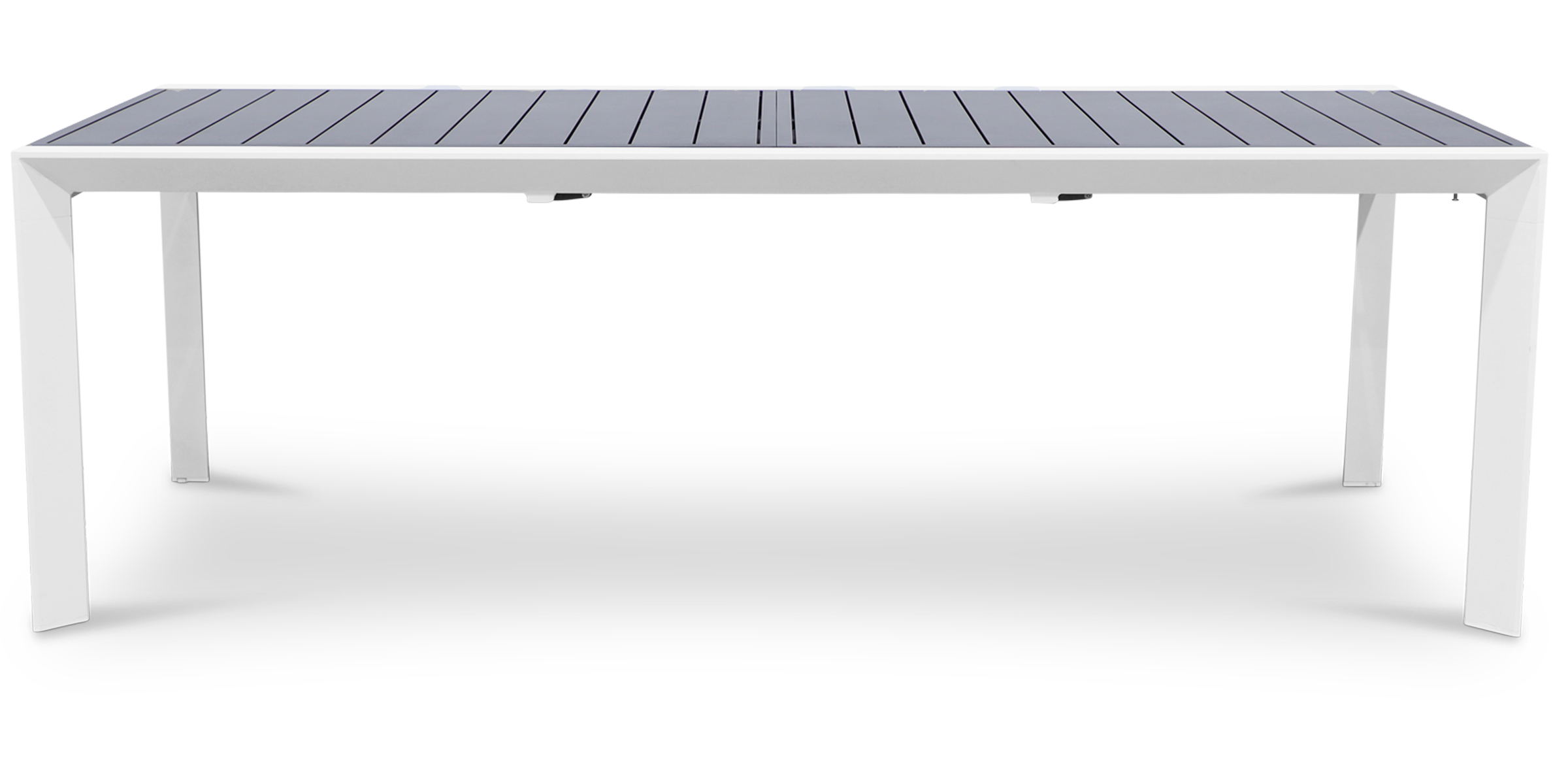 IN STORE ONLY - Morocco Outdoor Extension Dining Table (230cm-345cm) in White and Grey Inset Top