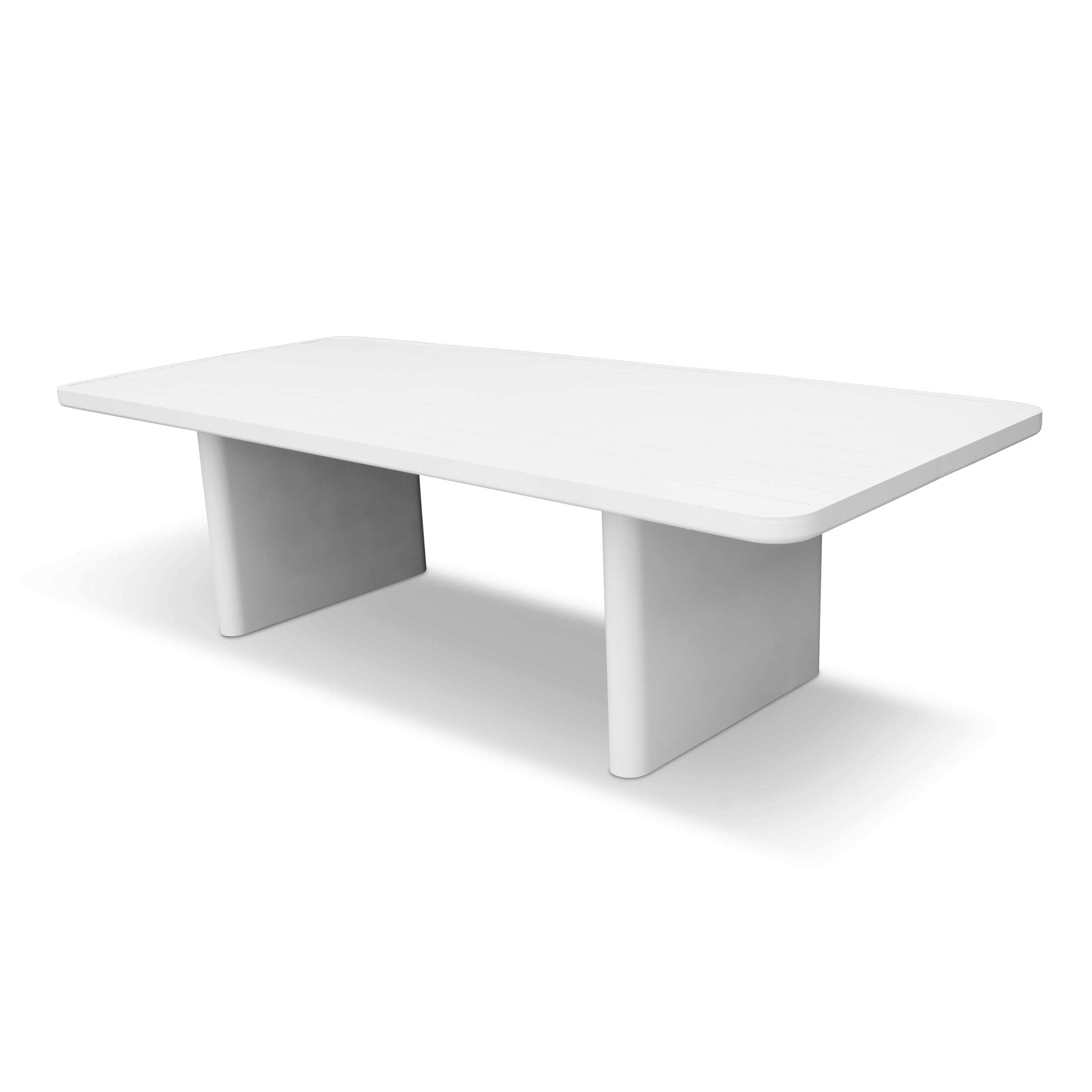 Escape Dining Table in White Aluminium