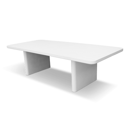 Escape Dining Table in White Aluminium