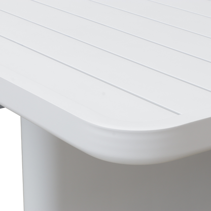 Escape Dining Table in White Aluminium