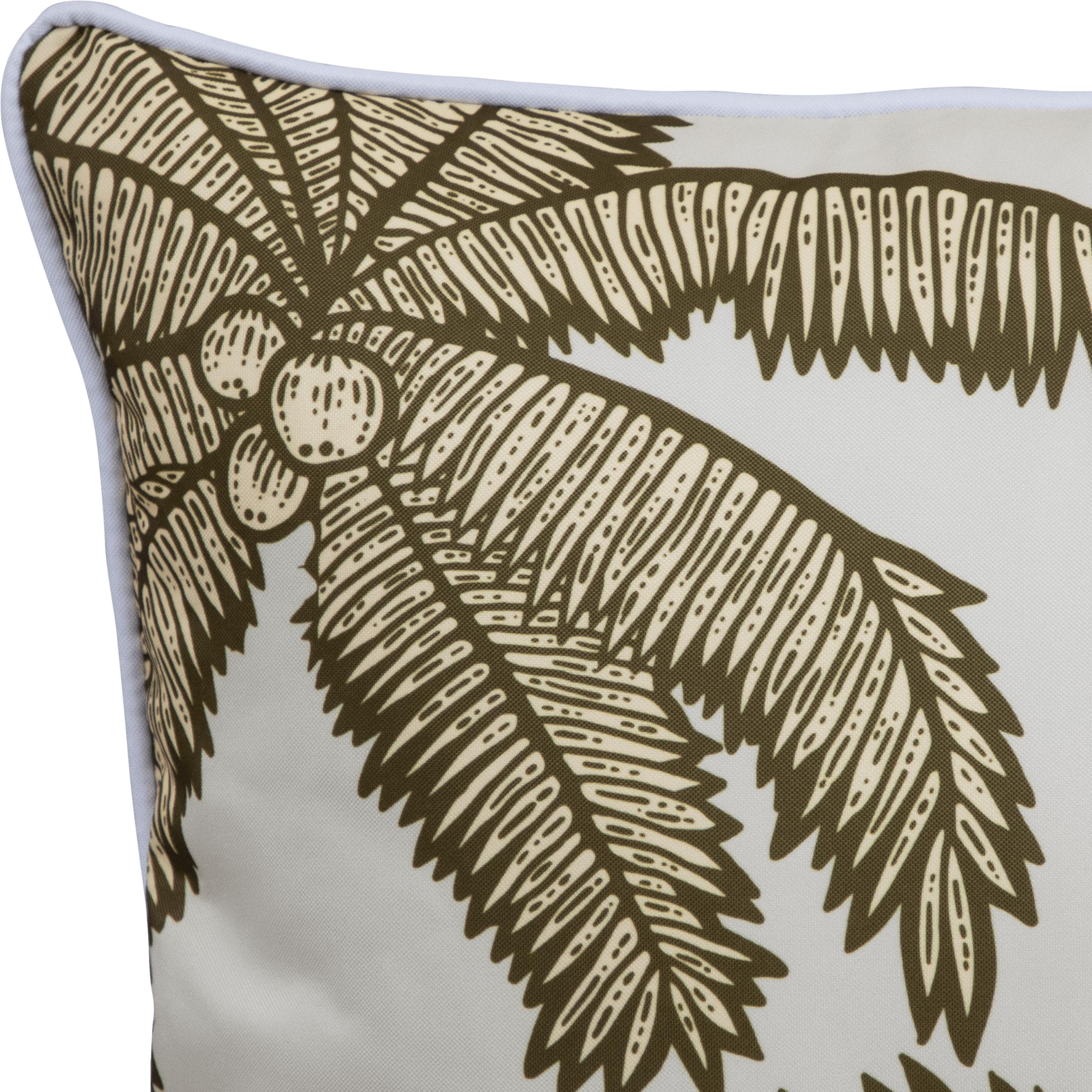 Bondi Coco Palm - 45 x 45 cm Piped Outdoor Cushion