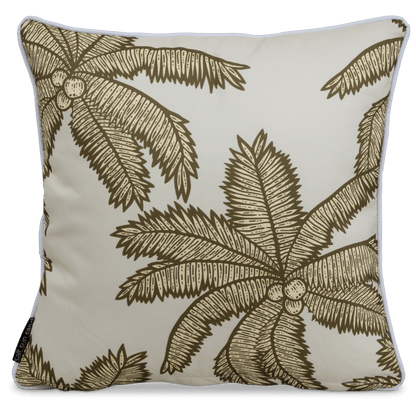 Bondi Coco Palm - 45 x 45 cm Piped Outdoor Cushion