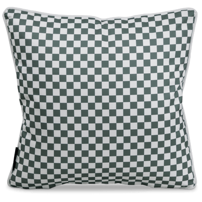 Bondi Forest Green Check - 45 x 45 cm Piped Outdoor Cushion