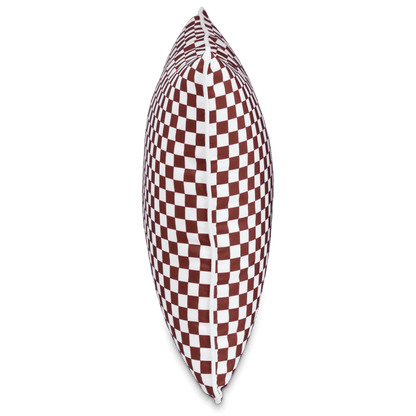 Bondi Chestnut Check - 45 x 45 cm Piped Outdoor Cushion