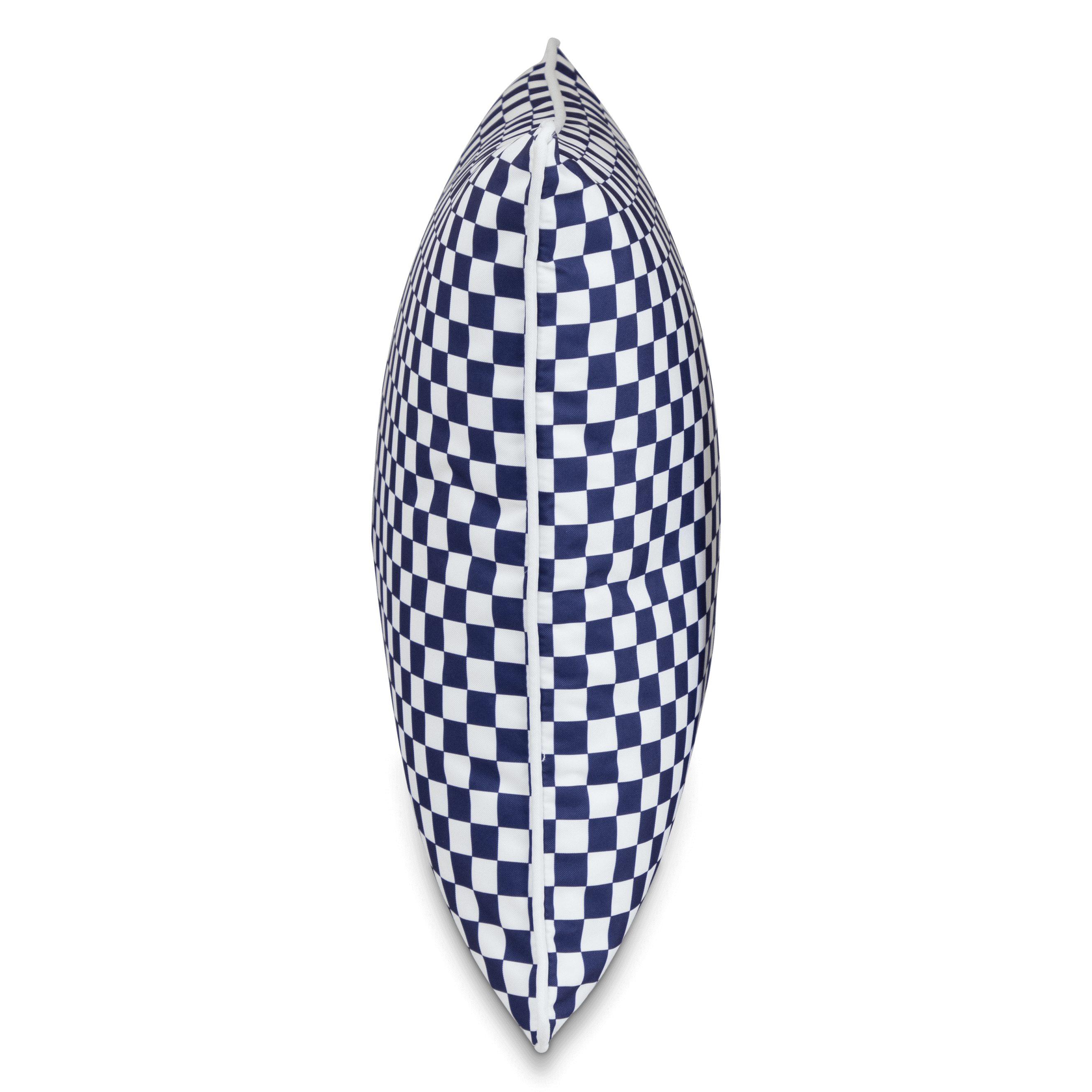 Bondi Navy Check - 45 x 45 cm Piped Outdoor Cushion