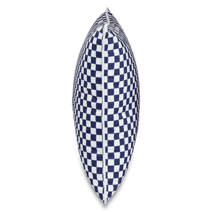 Bondi Navy Check - 45 x 45 cm Piped Outdoor Cushion