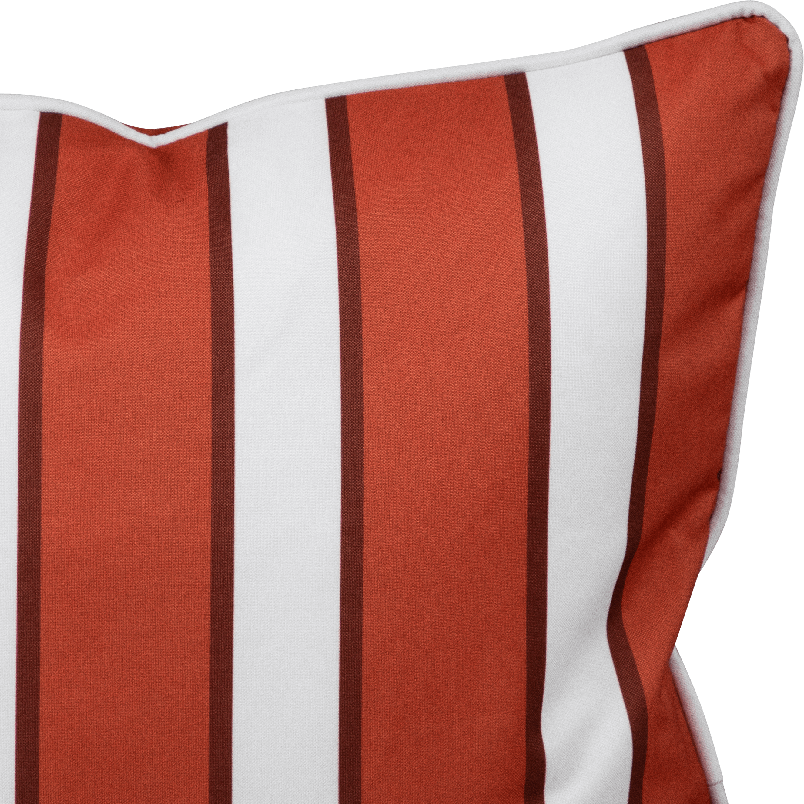 Bondi Stripe Coral - 45 x 45 cm Piped Outdoor Cushion