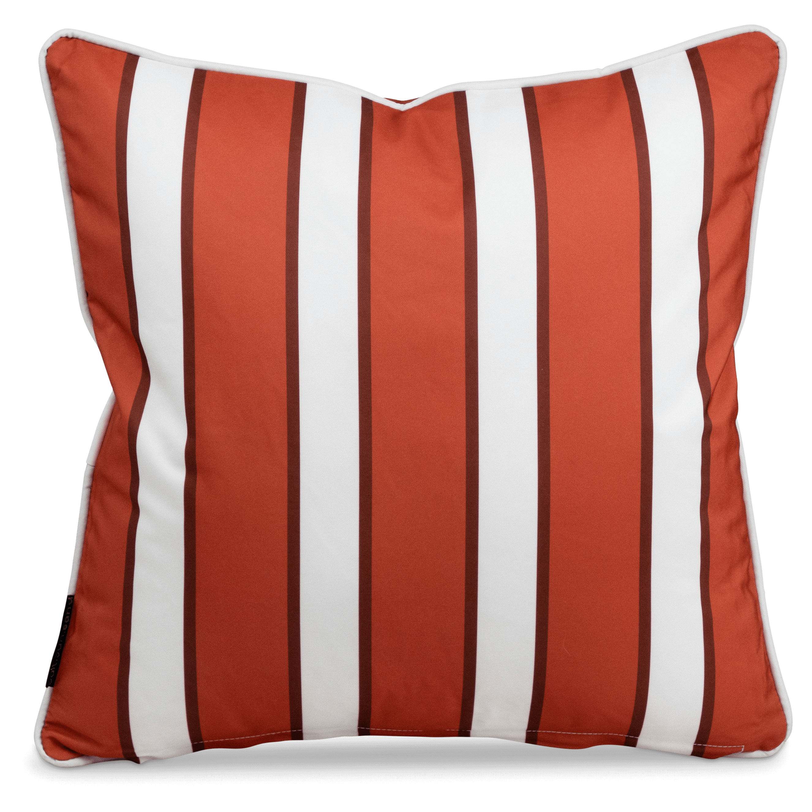 Bondi Stripe Coral - 45 x 45 cm Piped Outdoor Cushion