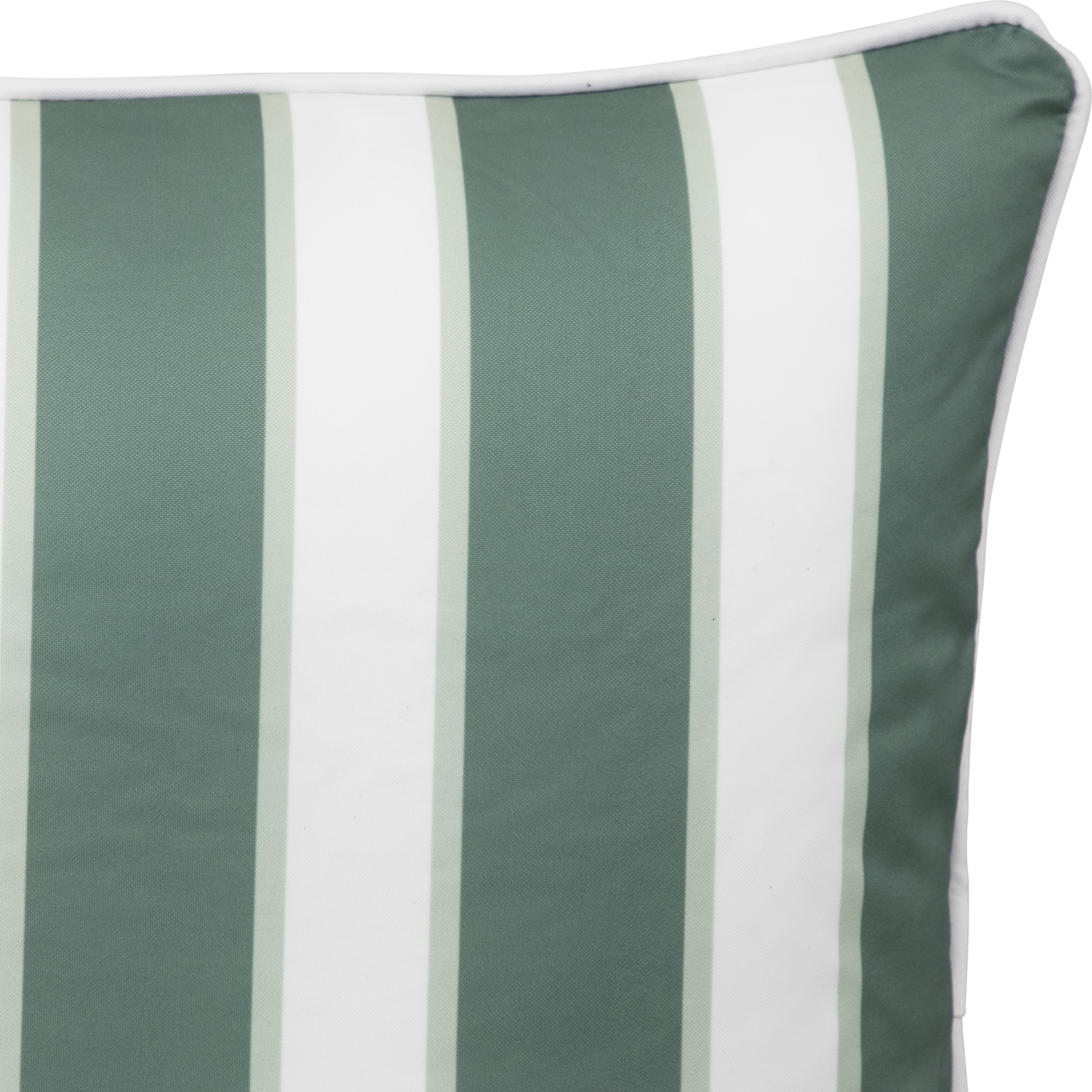 Bondi Stripe Forest Green - 45 x 45 cm Piped Outdoor Cushion