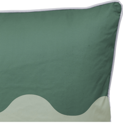 Bondi Wave Forest Sage - 45 x 45 cm Piped Outdoor Cushion