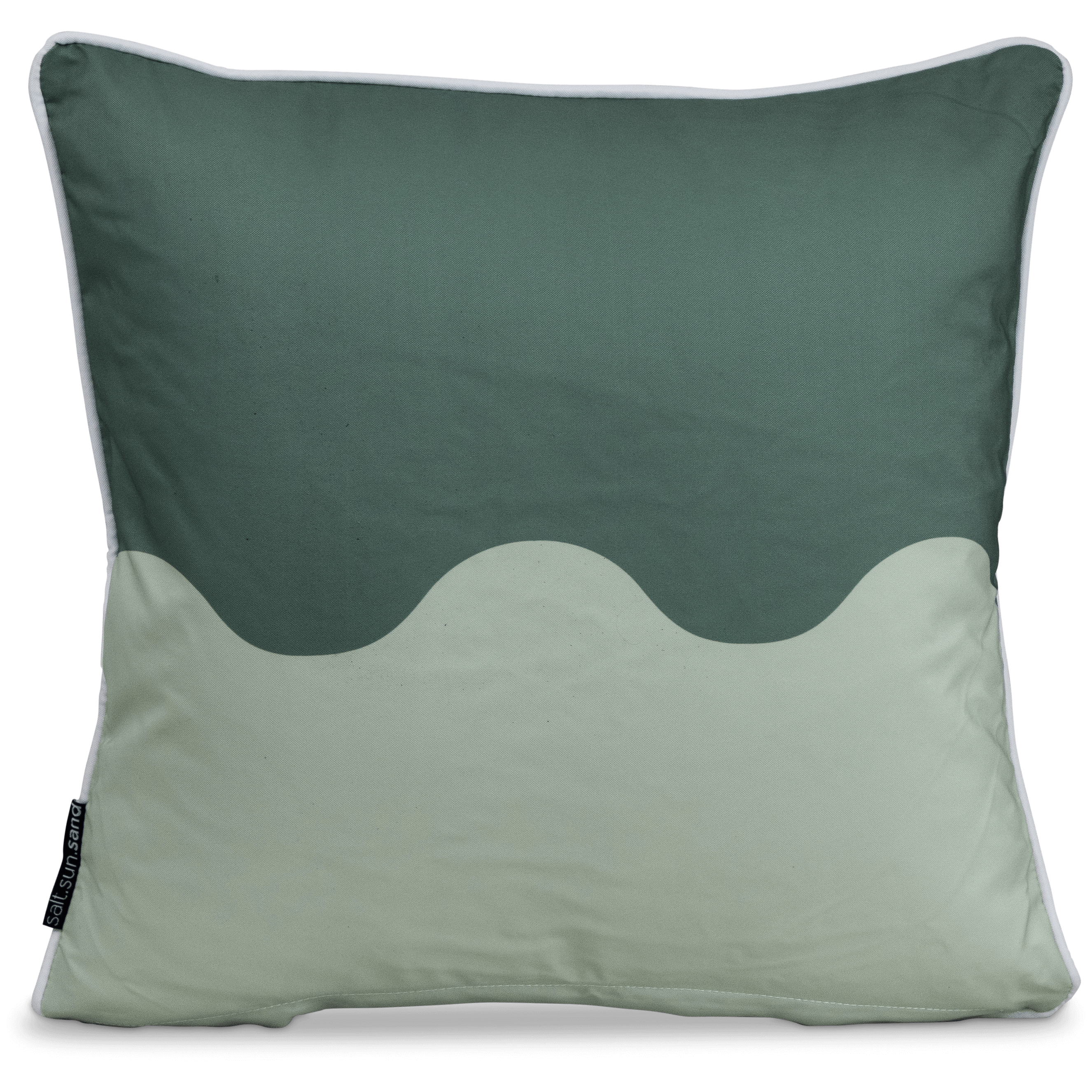 Bondi Wave Forest Sage - 45 x 45 cm Piped Outdoor Cushion