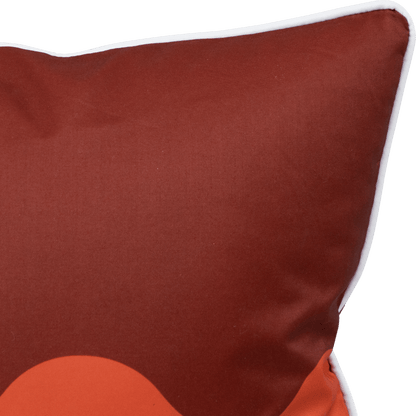 Bondi Wave Coral Chestnut - 45 x 45 cm Piped Outdoor Cushion