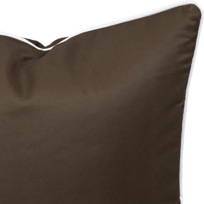 Bondi Chocolate - 45 x 45 cm Piped Outdoor Cushion