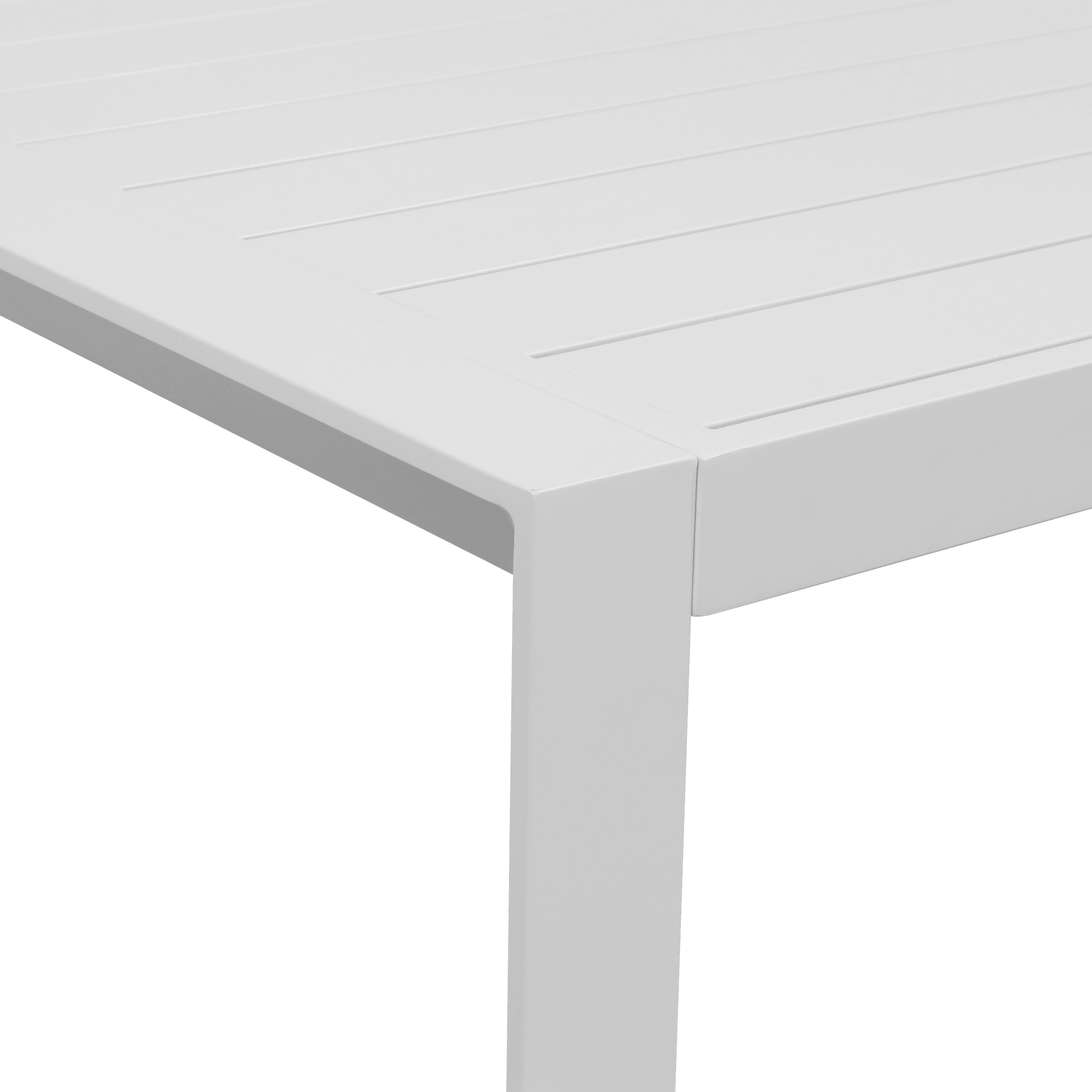 Bahamas Square Cafe Dining Table (84.5x84.5cm) in Arctic White Aluminium