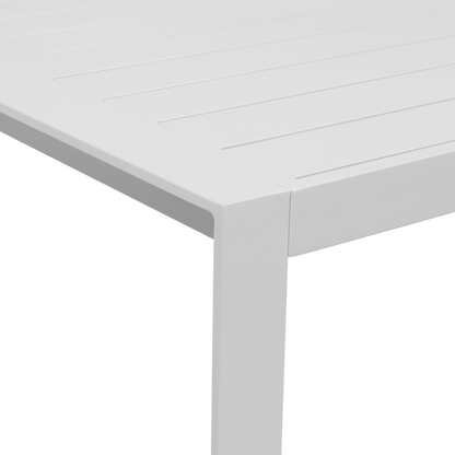 Bahamas Square Cafe Dining Table (84.5x84.5cm) in Arctic White Aluminium