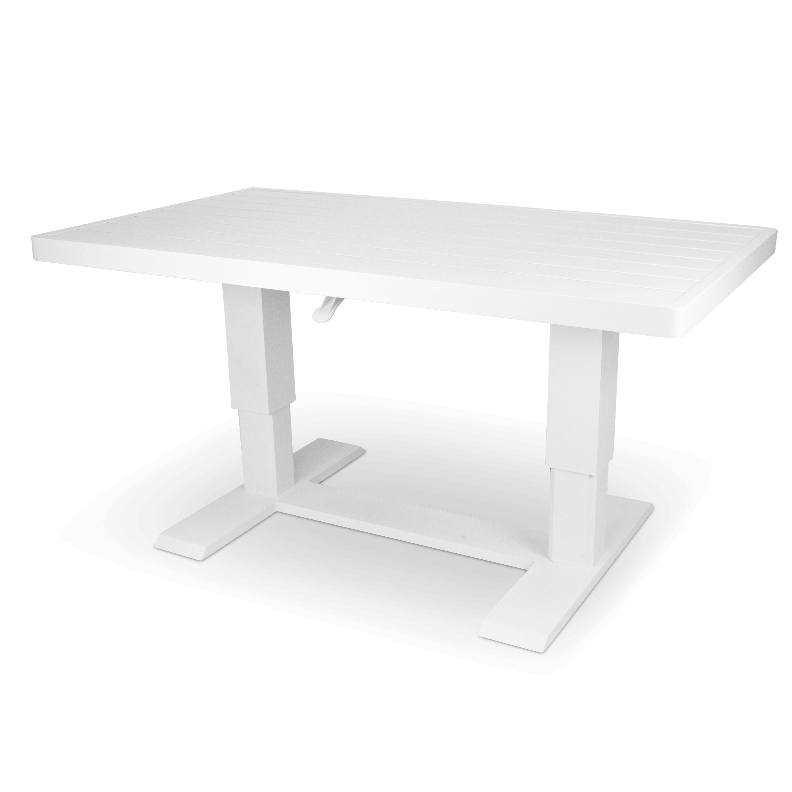 Aveiro Hybrid Adjustable Coffee table in Arctic White