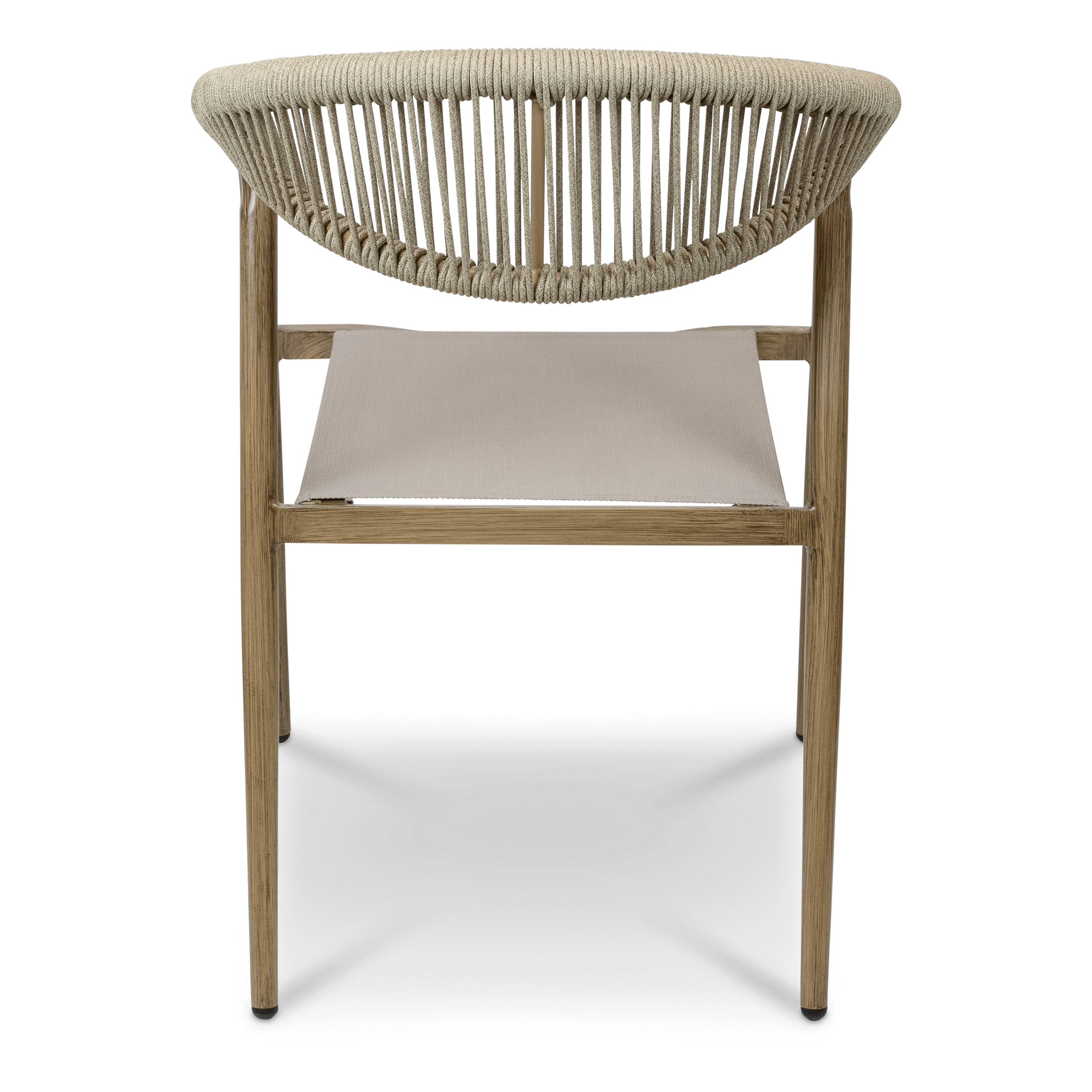 Amalfi Dining Chair in Eco Olefin Rope, Aluminium Frame and Taupe Textilene