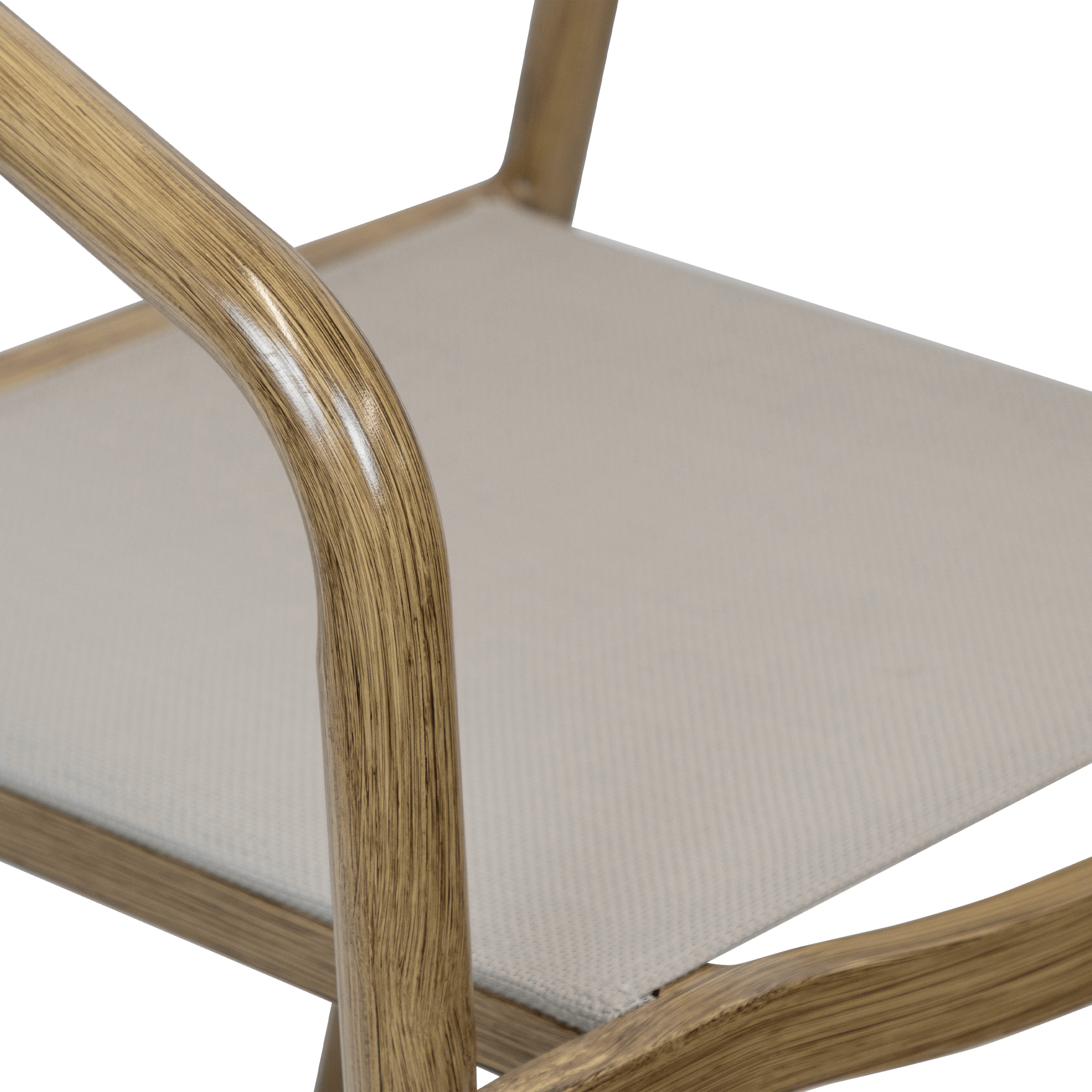 Amalfi Dining Chair in Eco Olefin Rope, Aluminium Frame and Taupe Textilene