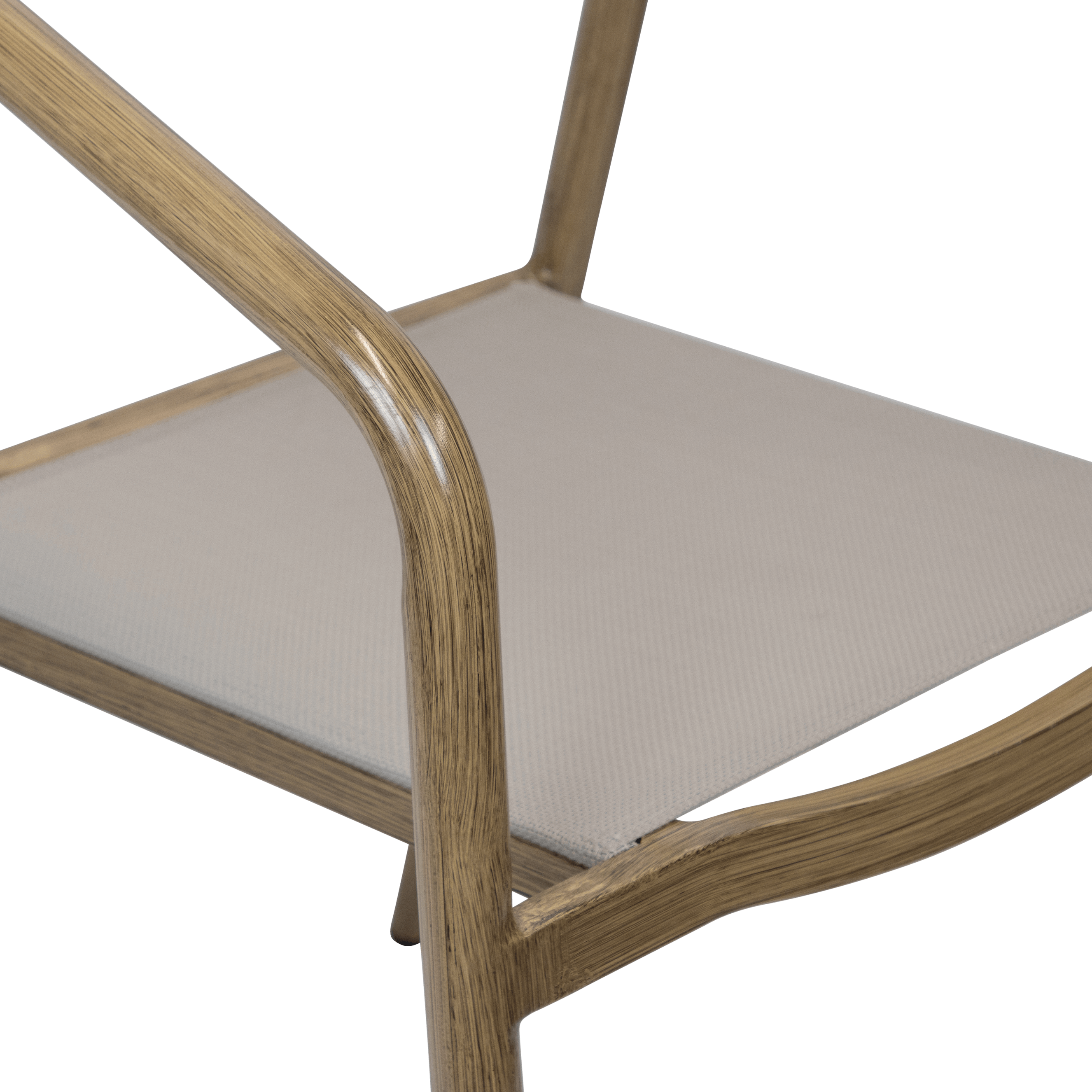 Amalfi Dining Chair in Eco Olefin Rope, Aluminium Frame and Taupe Textilene