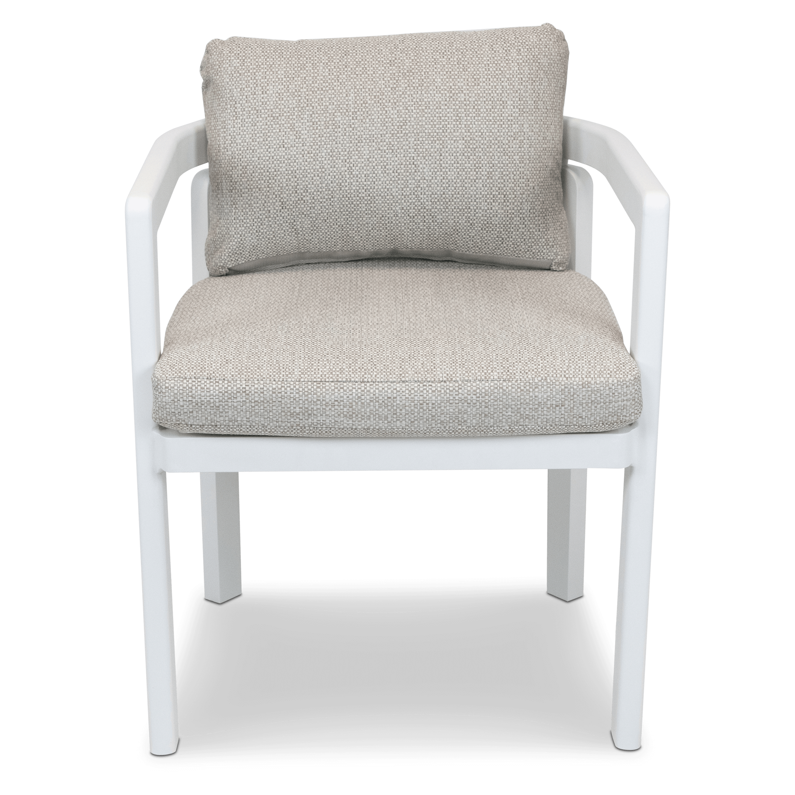 Escape Dining Chair in White Aluminium