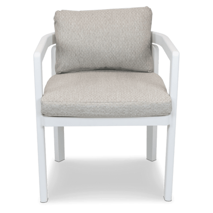 Escape Dining Chair in White Aluminium