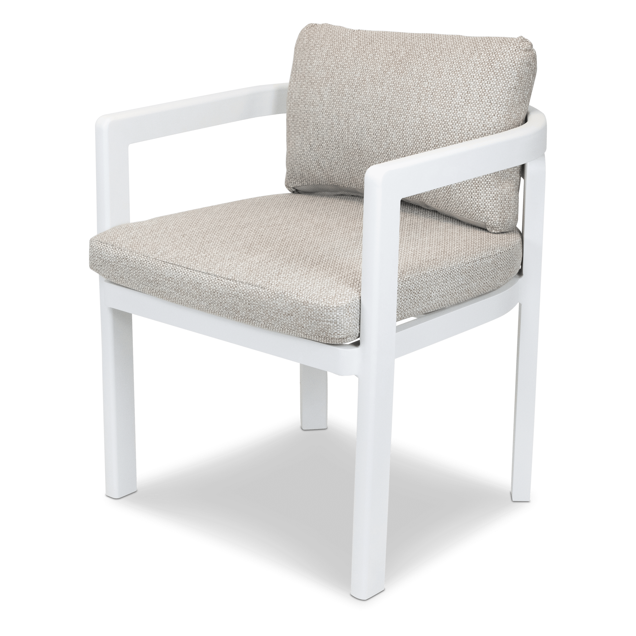 Escape Dining Chair in White Aluminium