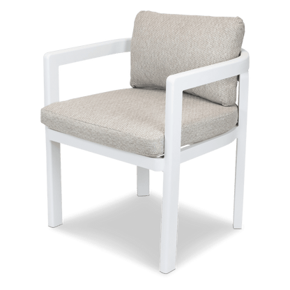 Escape Dining Chair in White Aluminium