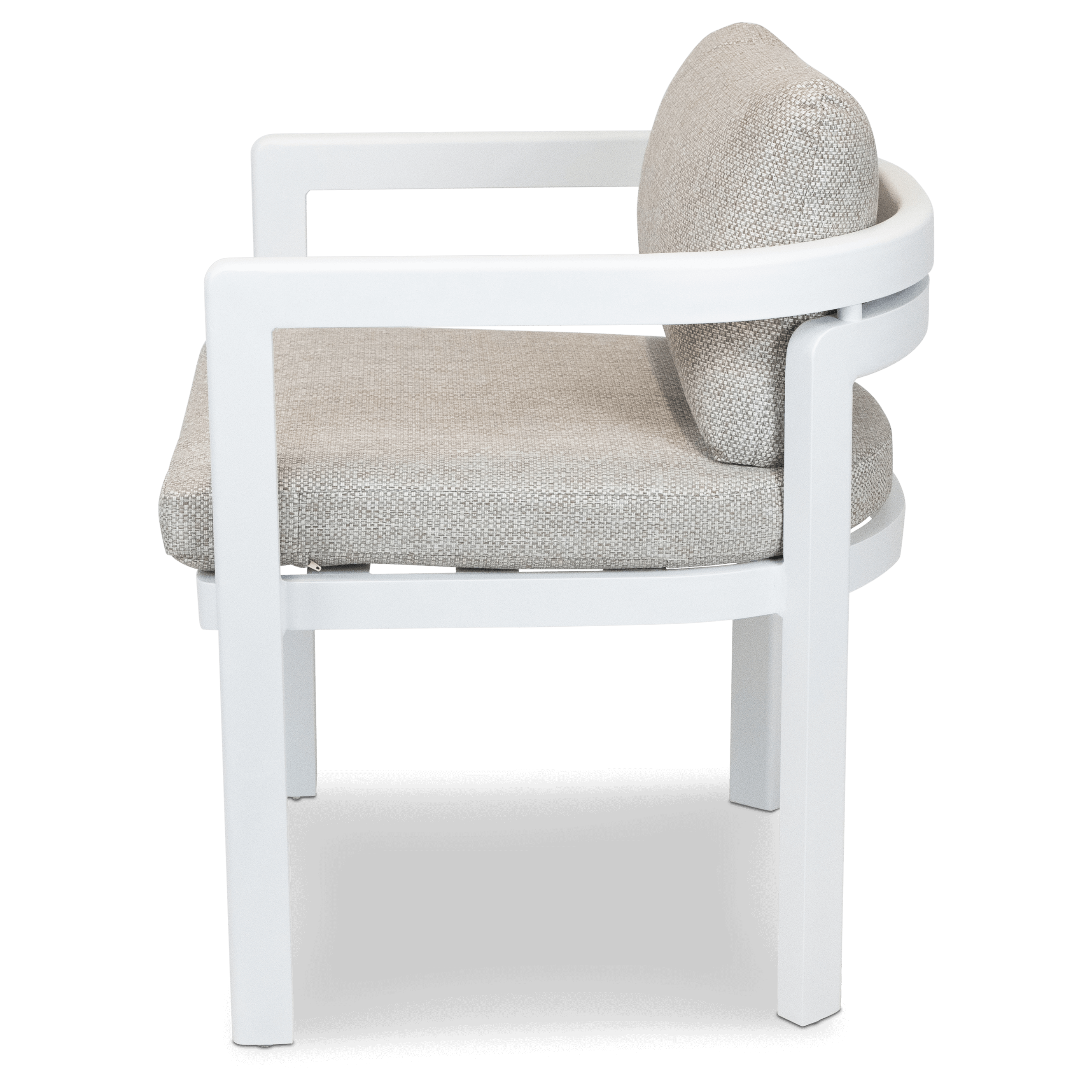 Escape Dining Chair in White Aluminium