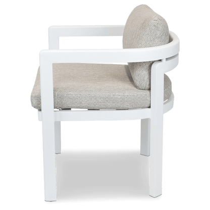 Escape Dining Chair in White Aluminium