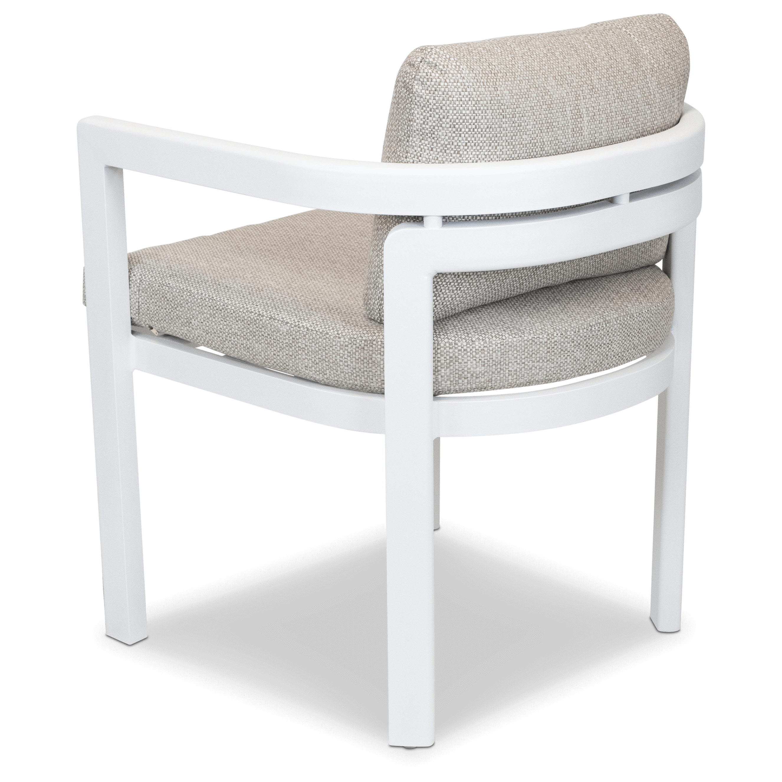 Escape Dining Chair in White Aluminium