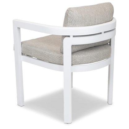 Escape Dining Chair in White Aluminium