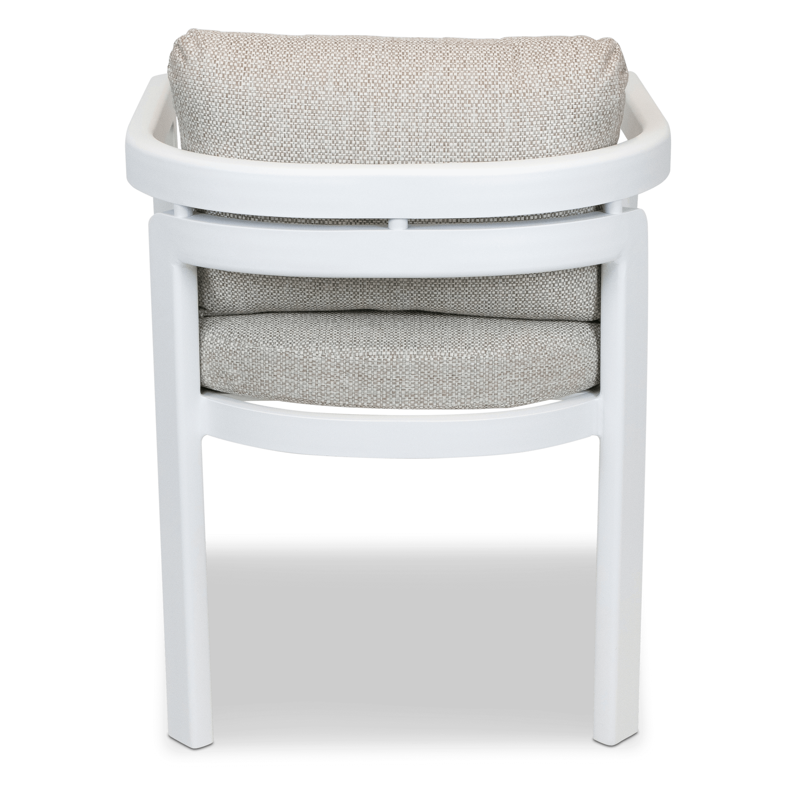 Escape Dining Chair in White Aluminium