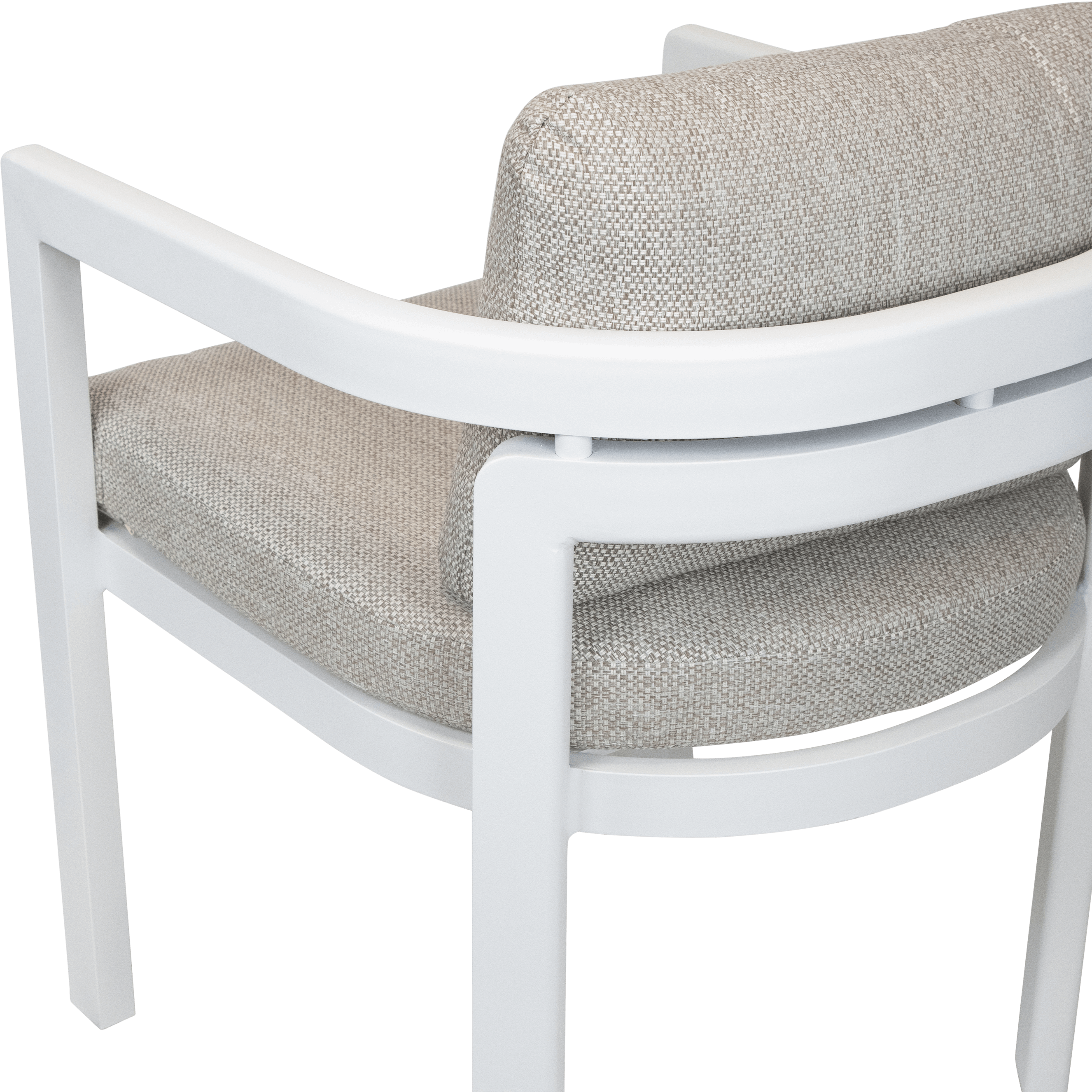 Escape Dining Chair in White Aluminium