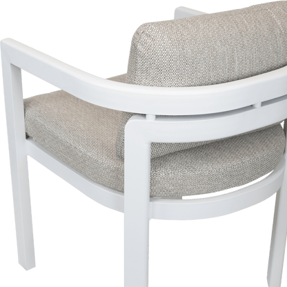 Escape Dining Chair in White Aluminium