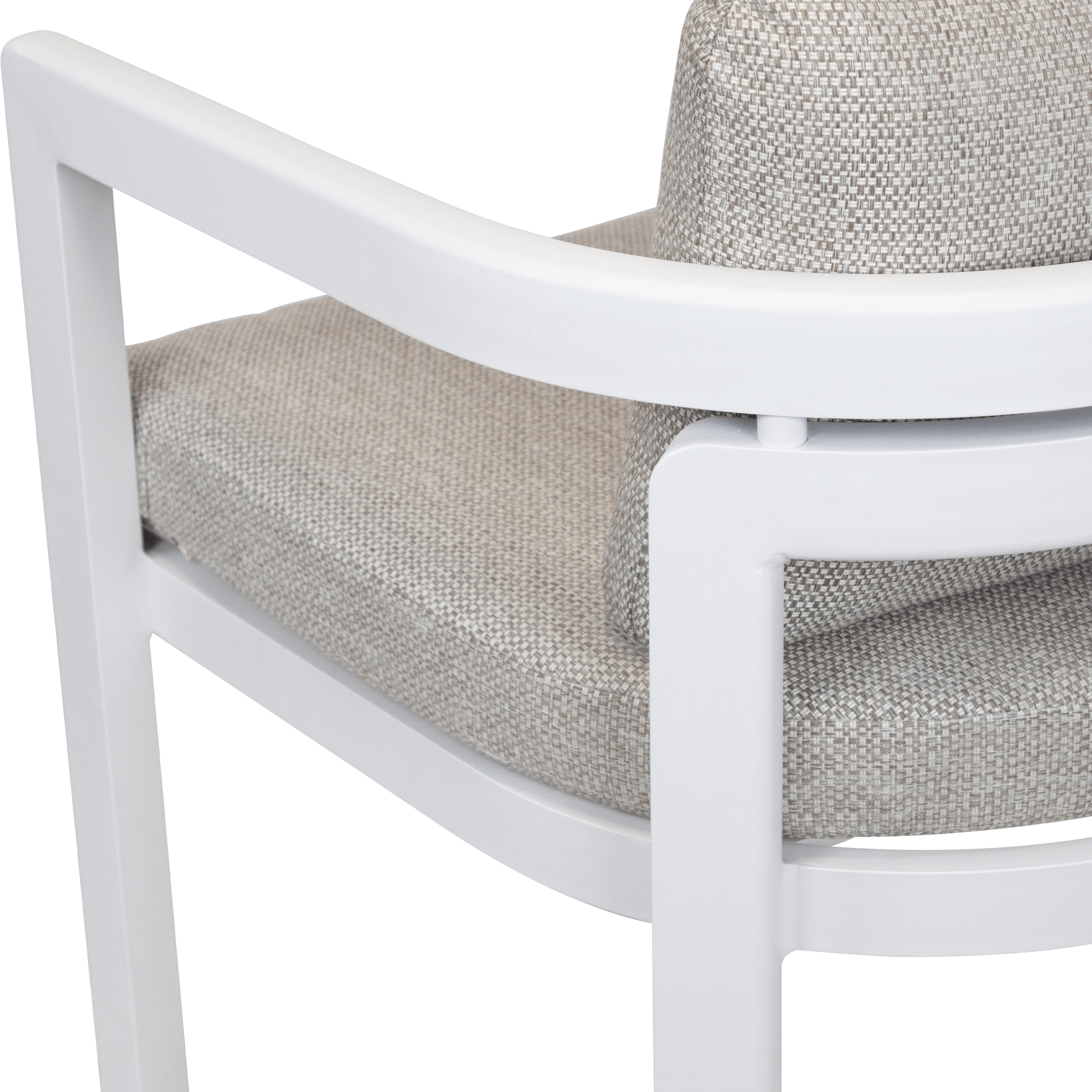 Escape Dining Chair in White Aluminium