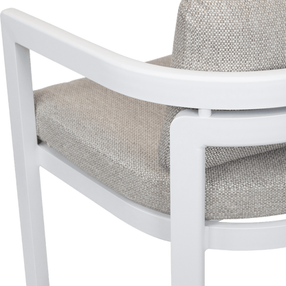 Escape Dining Chair in White Aluminium