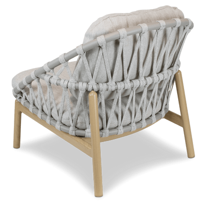 Siesta 5pc Lounge Set with Mist Olefin Rope, Icelandic Salt Cushions and Aluminium Frame