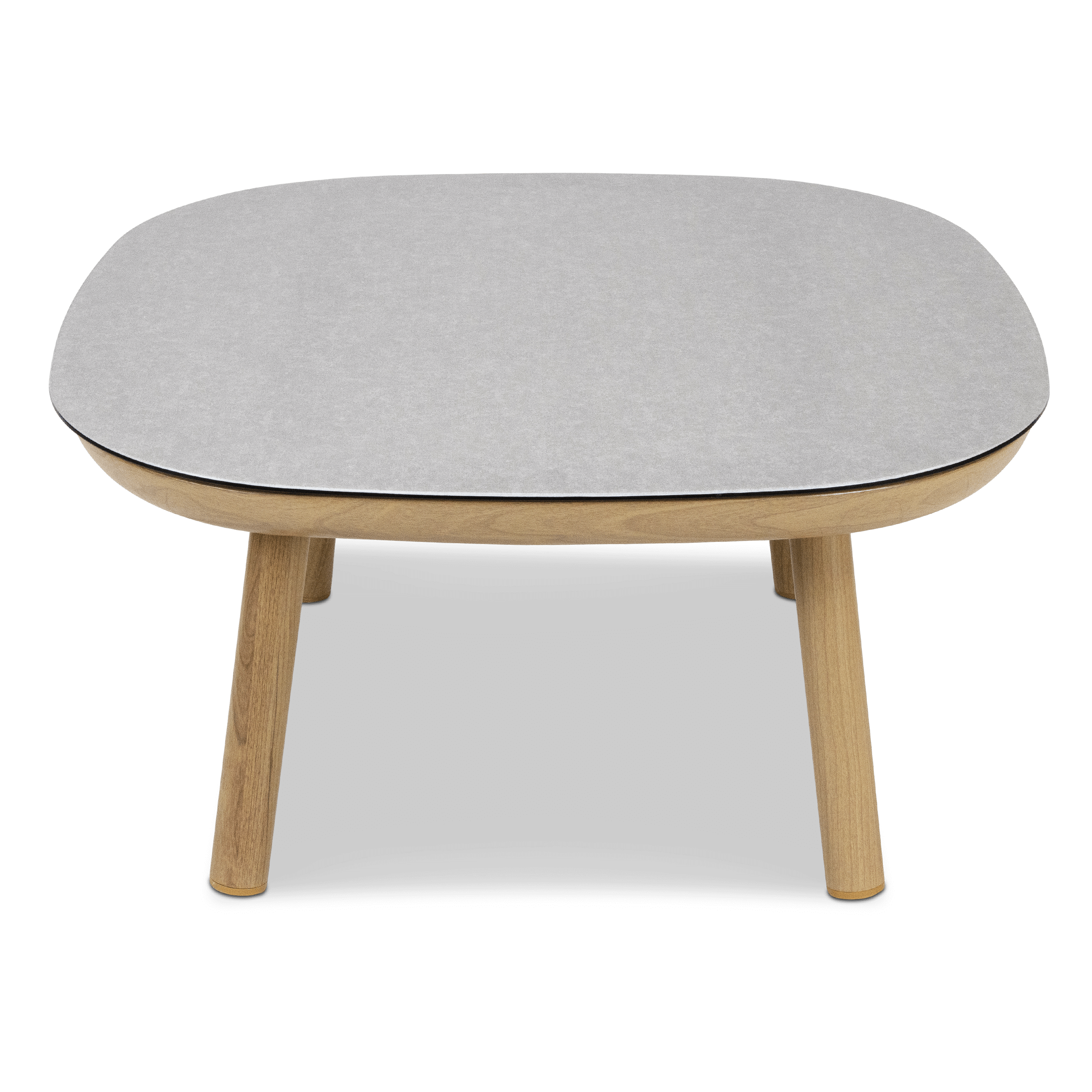 Siesta Side Table with Stone Finish Glass Top and Aluminium Frame