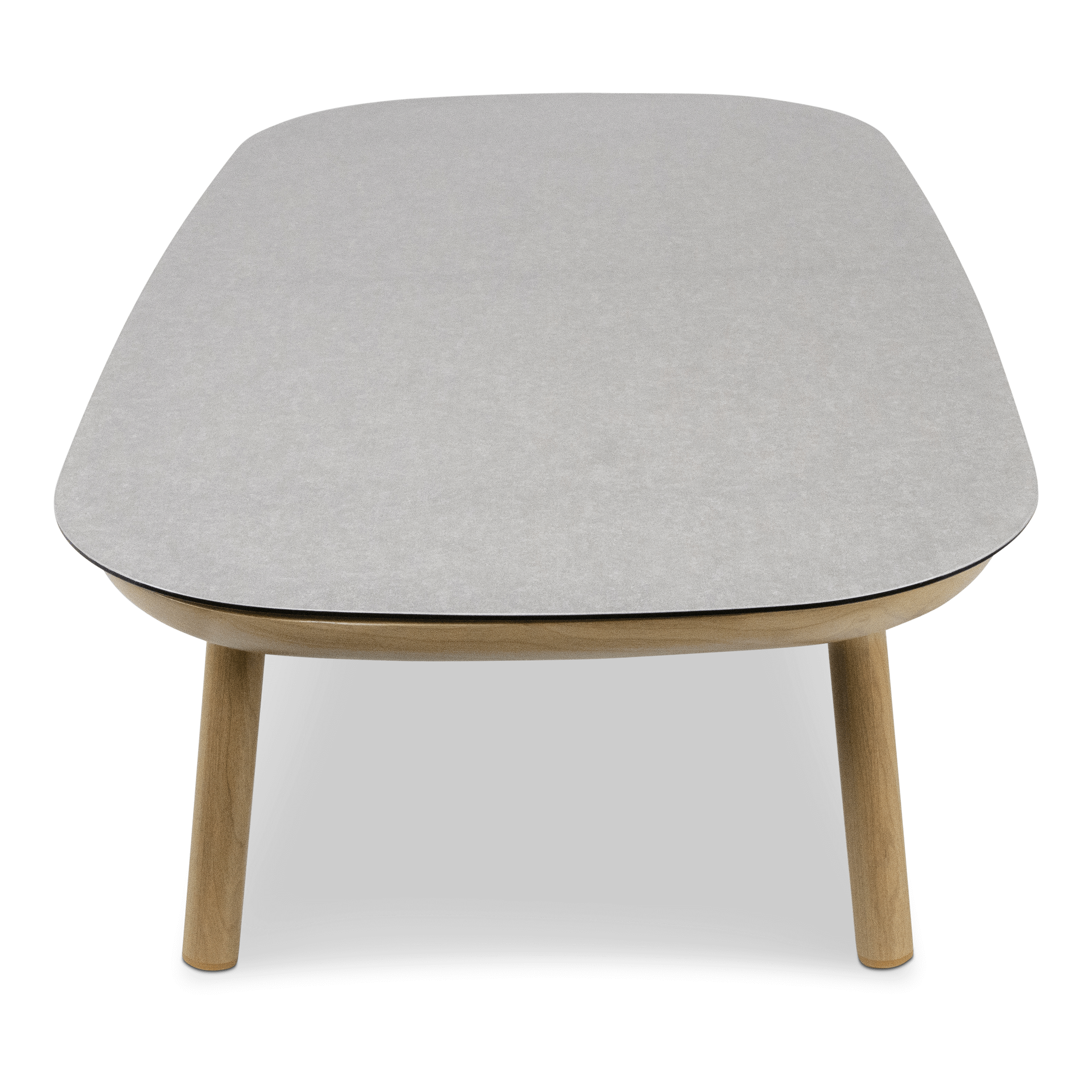 Siesta Coffee Table with Stone Finish Glass Top and Aluminium Frame