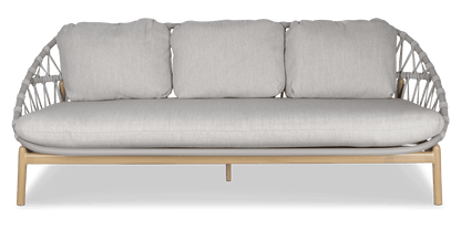 Siesta 3 Seater with Mist Olefin Rope, Icelandic Salt Cushions and Aluminium Frame