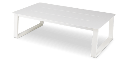 Aruba Coffee Table in Arctic White Aluminium Frame