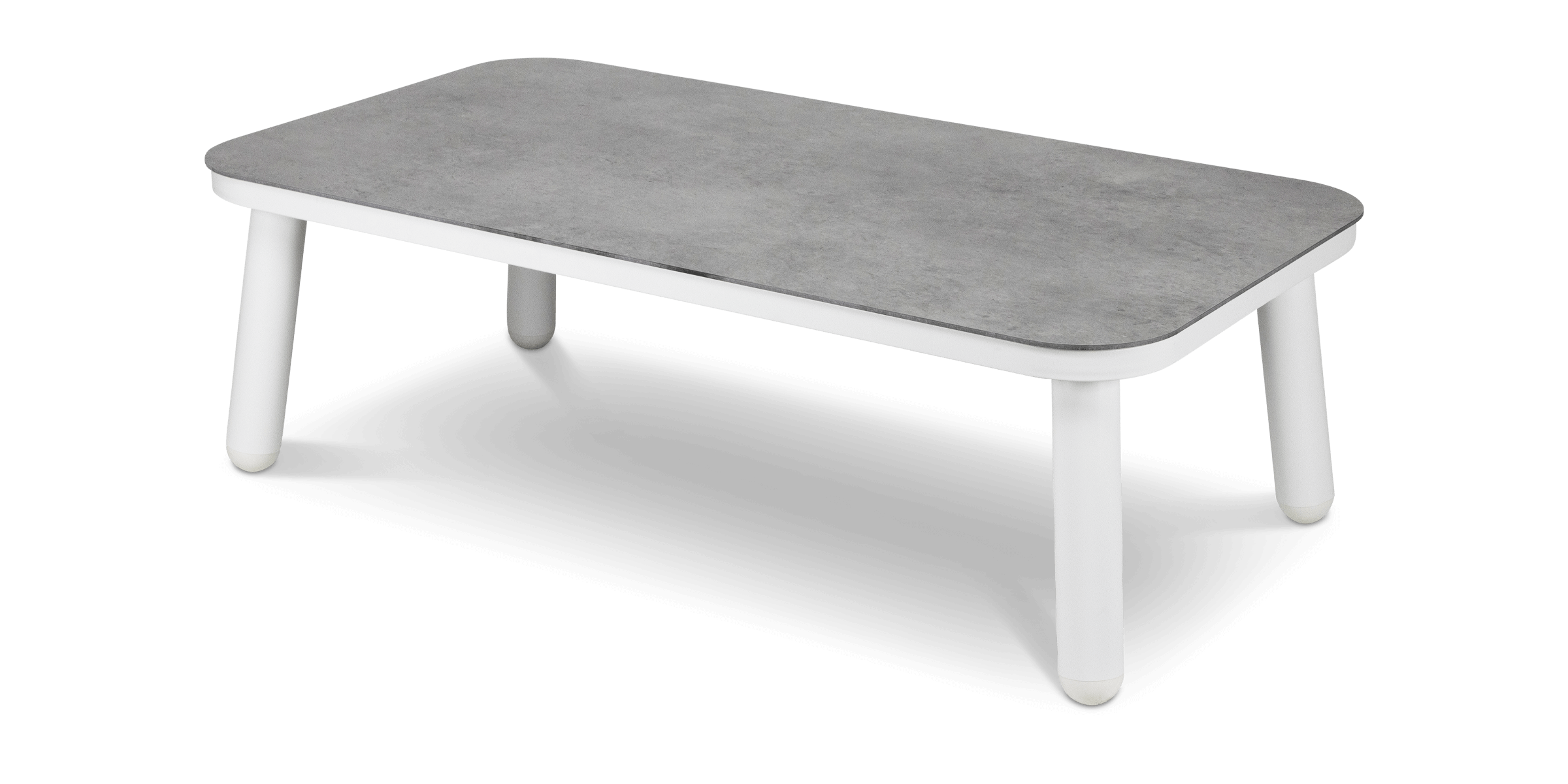 Bermuda Coffee Table in Arctic White Aluminium Frame