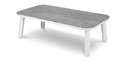 Bermuda Coffee Table in Arctic White Aluminium Frame