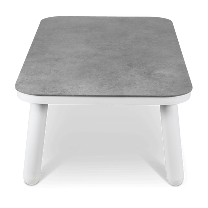 Bermuda Coffee Table in Arctic White Aluminium Frame