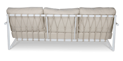 Havana 3 Seater in Arctic White with Dune Rope Inlay and Olefin Cushions