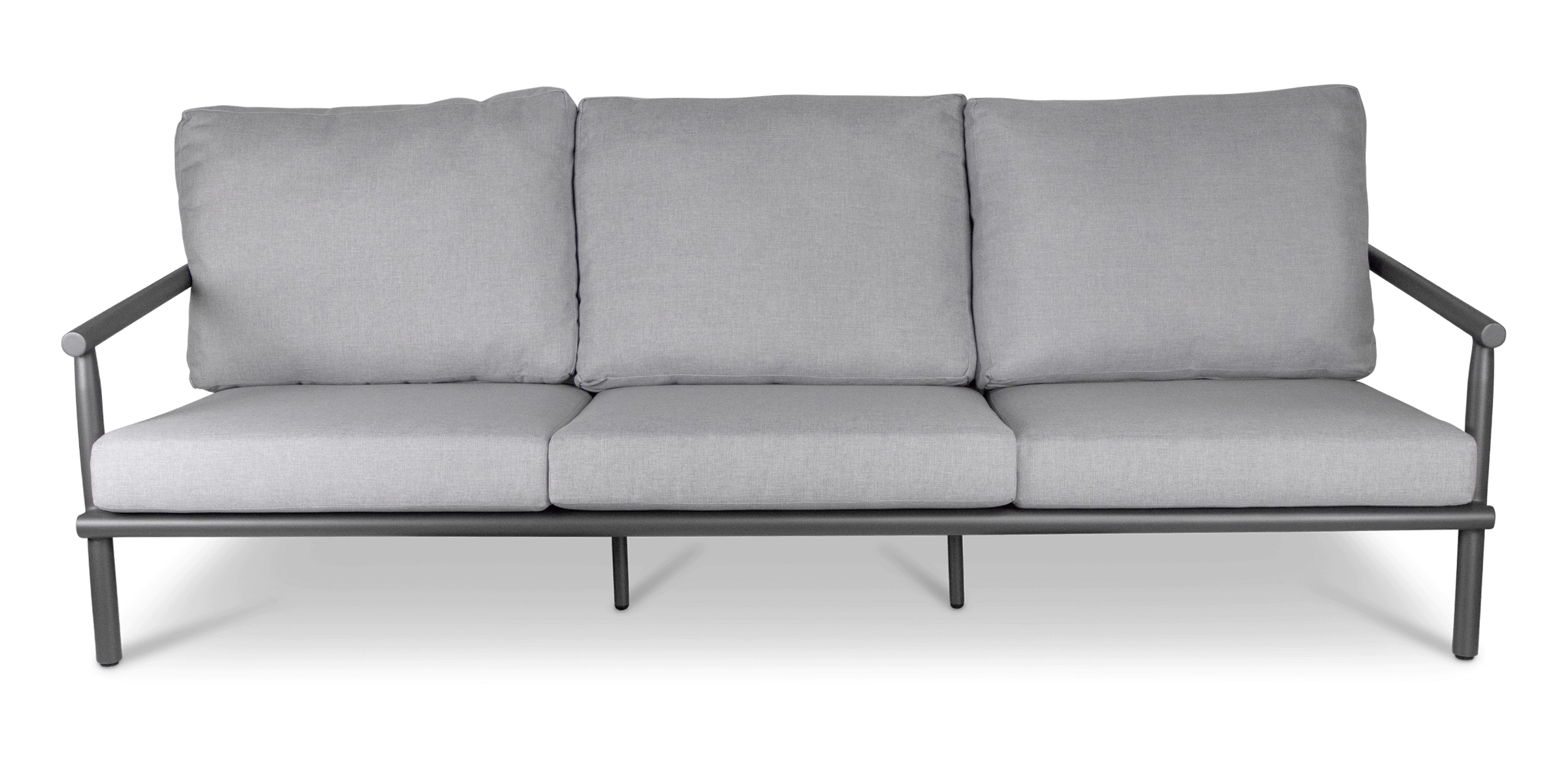 Havana 3 Seater in Gunmetal with Charcoal Rope Inlay and Olefin Cushions