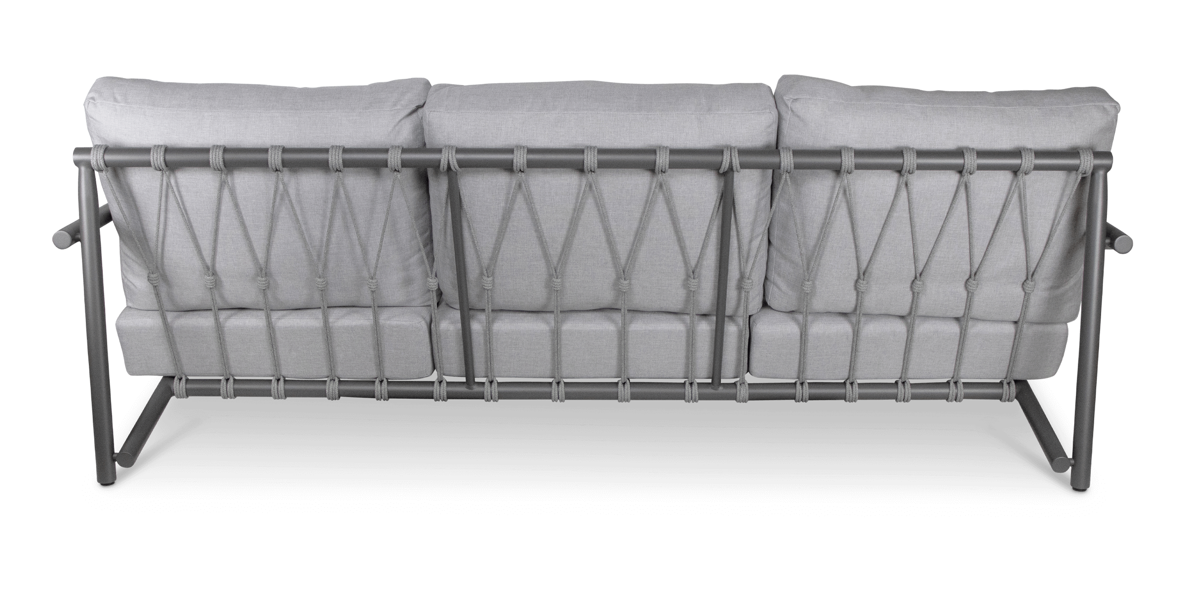 Havana 3 Seater in Gunmetal with Charcoal Rope Inlay and Olefin Cushions