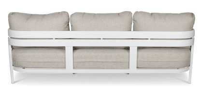 Escape 3 Seater in Arctic White with Latte Check Spun Polyester Cushions